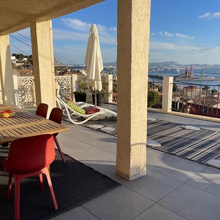 Superbe Terrasse Avec Vue Panoramique Sur La Mer 마르세유 외부 사진