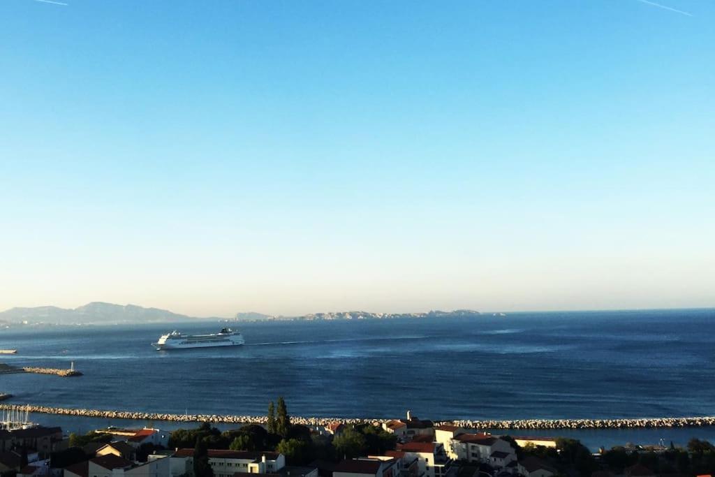 Superbe Terrasse Avec Vue Panoramique Sur La Mer 마르세유 외부 사진