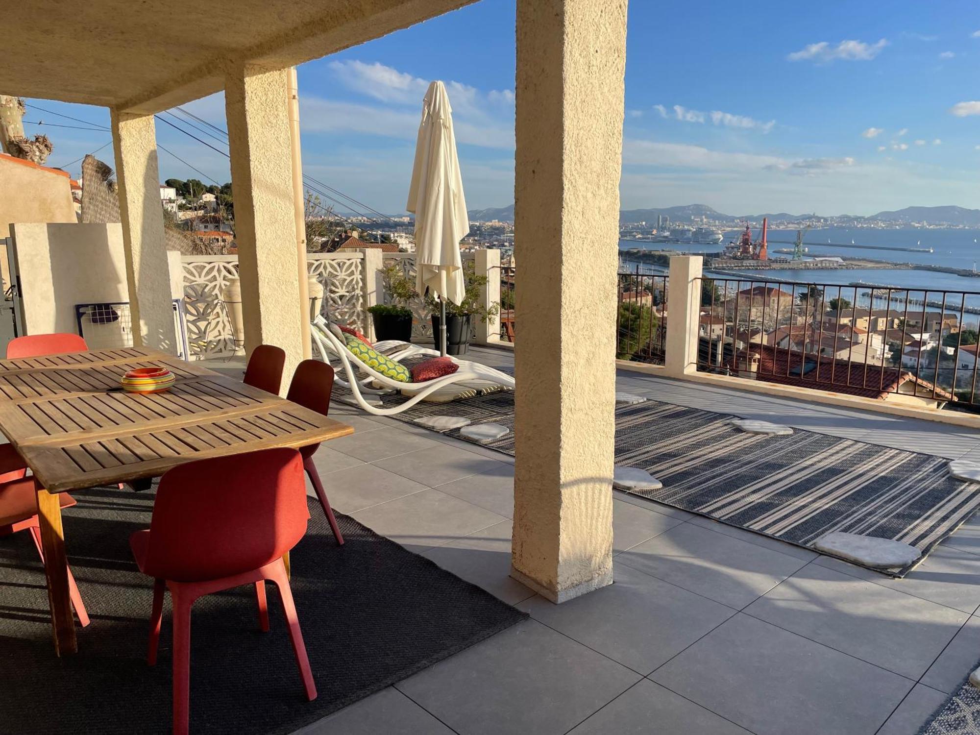 Superbe Terrasse Avec Vue Panoramique Sur La Mer 마르세유 외부 사진