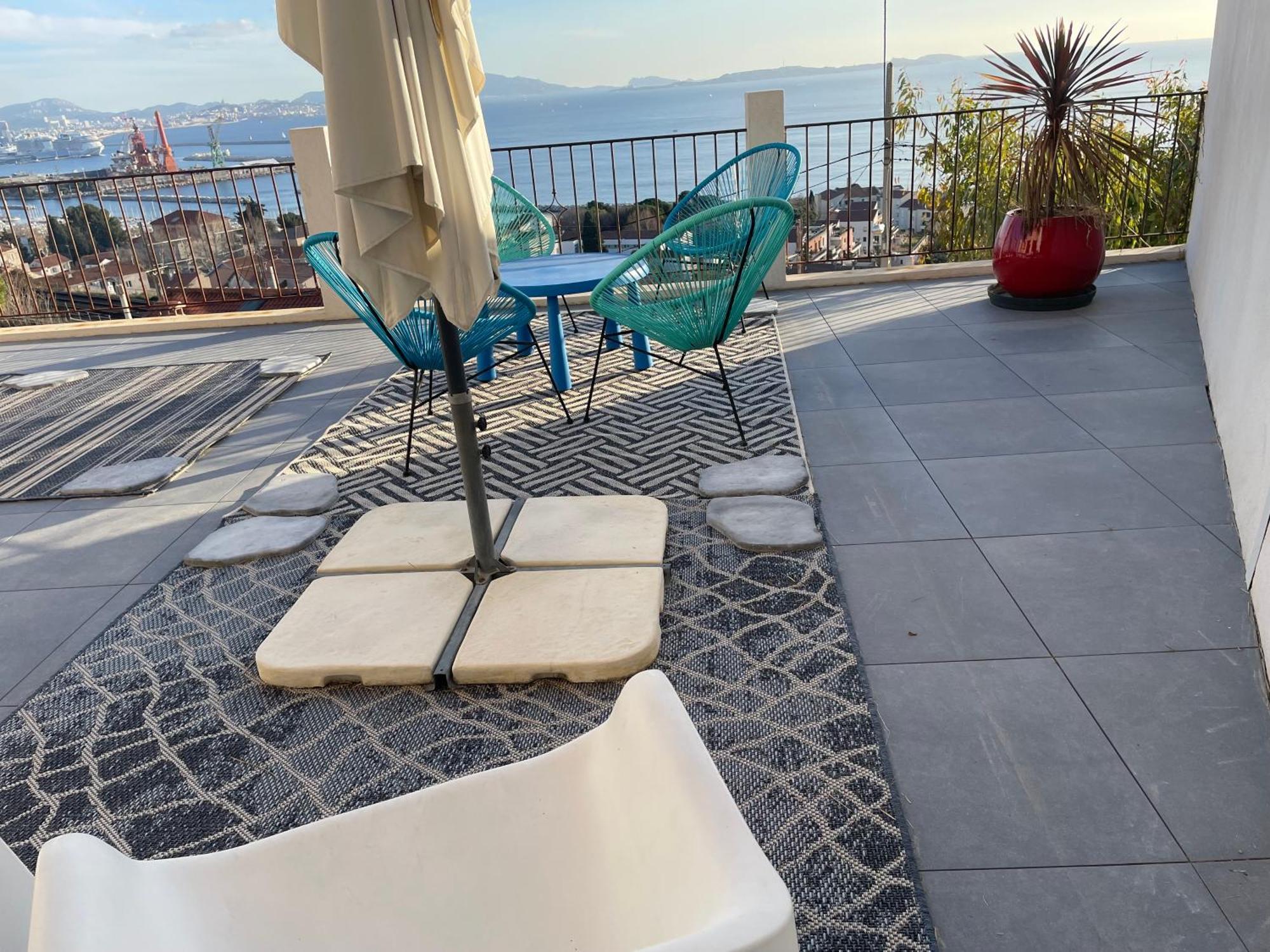 Superbe Terrasse Avec Vue Panoramique Sur La Mer 마르세유 외부 사진