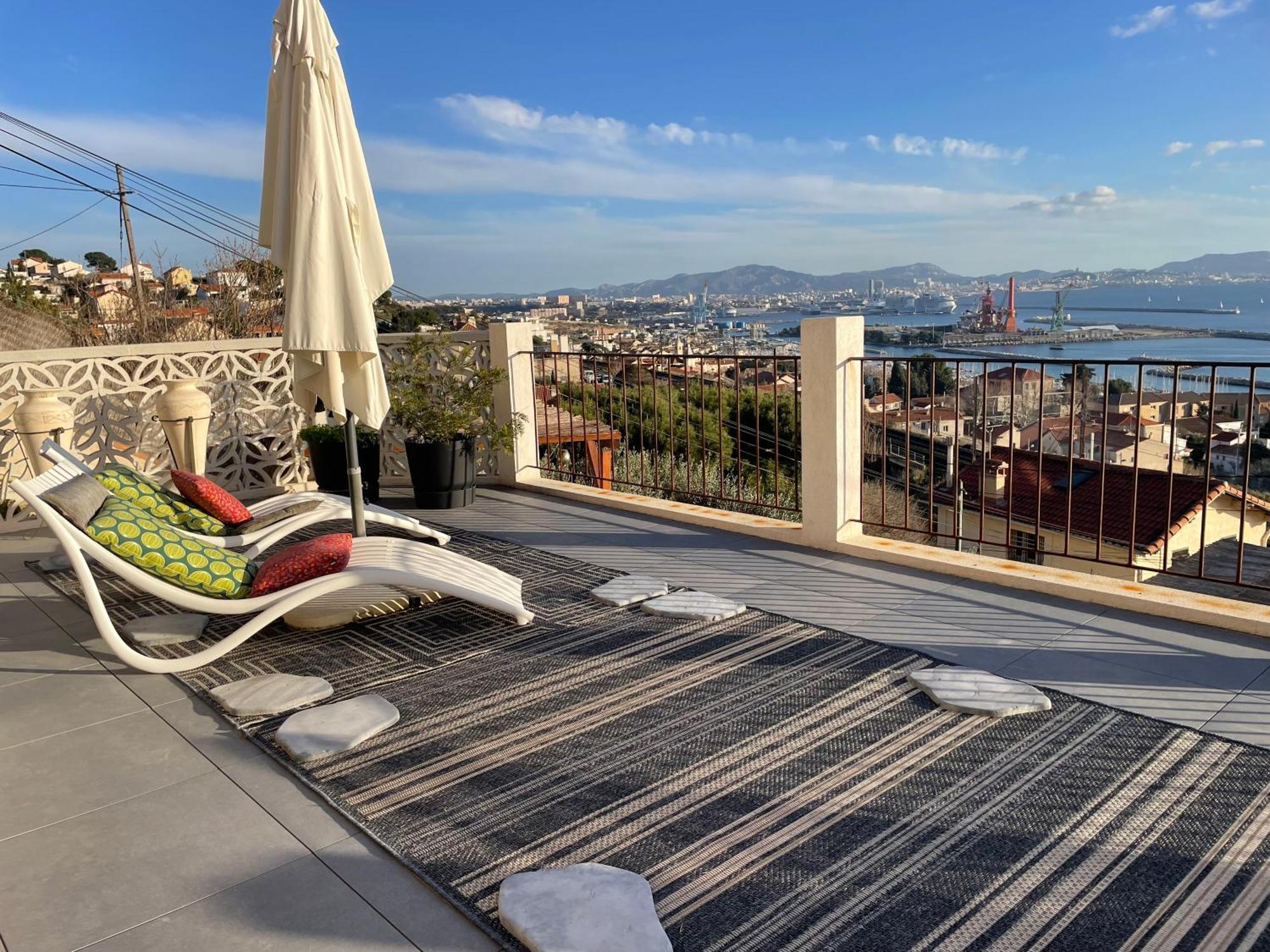 Superbe Terrasse Avec Vue Panoramique Sur La Mer 마르세유 외부 사진